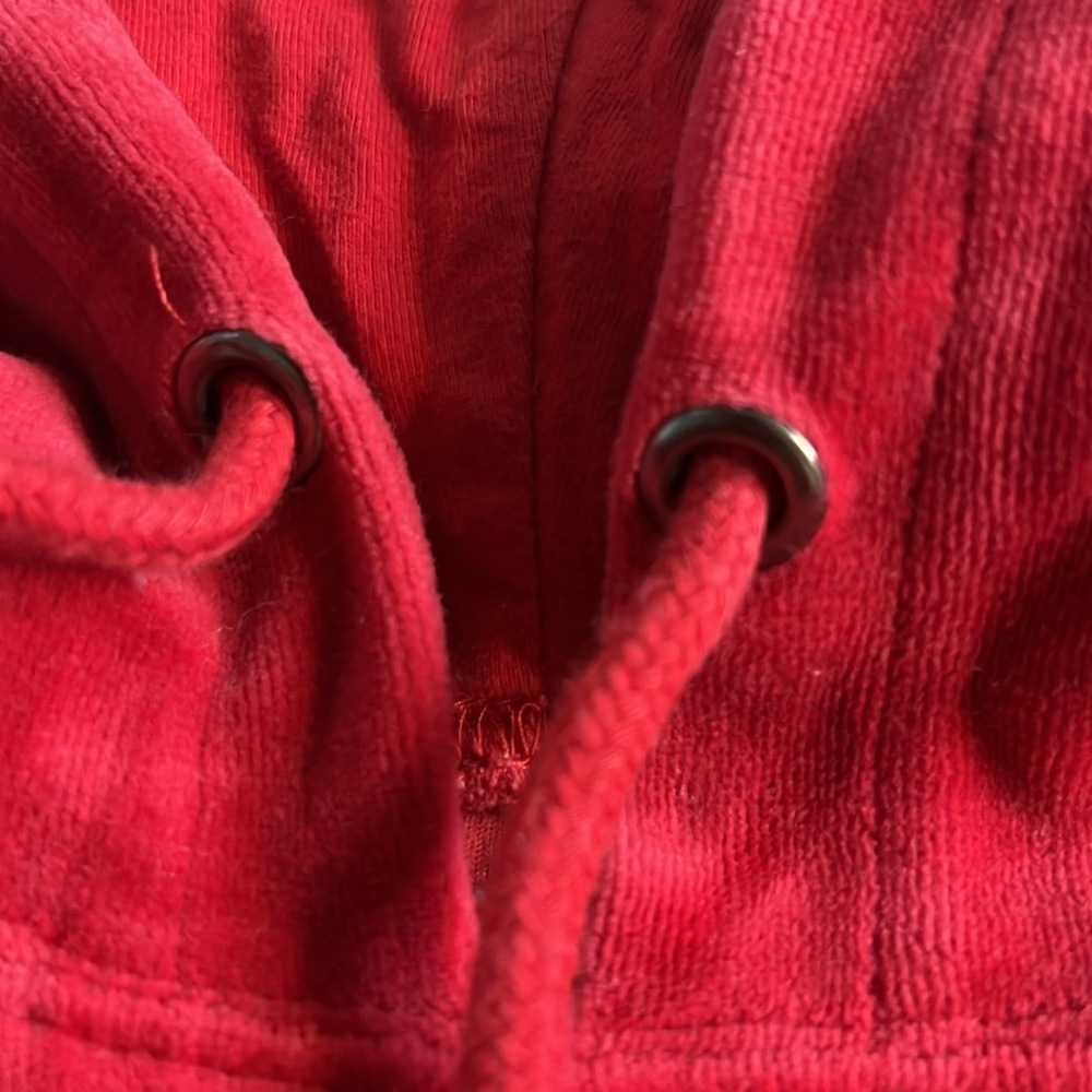 DICKIES WOMEN'S Velour Hoodie Red XS - Picture 11 of 11
